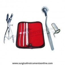 Hegar uterine dilator 3 pieces set,3-4, 7-8, 17-18, wartenberg pinwheel, mathieu speculum, collin large
